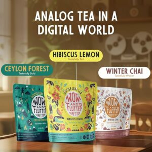 Wow and Flutter Hibiscus Lemon Loose Leaf Herbal Tea 1.75 oz Pouch