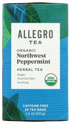 Allegro Tea Organic Northwest Peppermint Tea Bags 20 Teabags