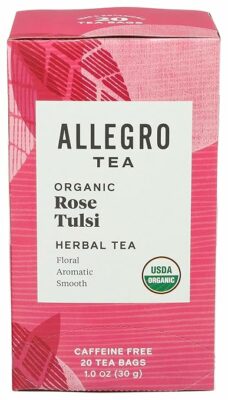 Allegro Tea Organic Rose Tulsi 20 Tea Bags