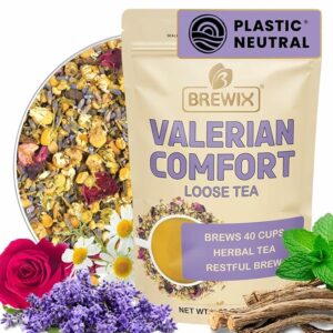 BREWIX Valerian Comfort Tea for Sleep and Relaxation 40+ Cups