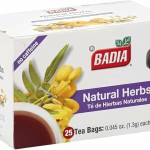Badia Natural Herbs Tea 25 Tea Bags Herbal Blend