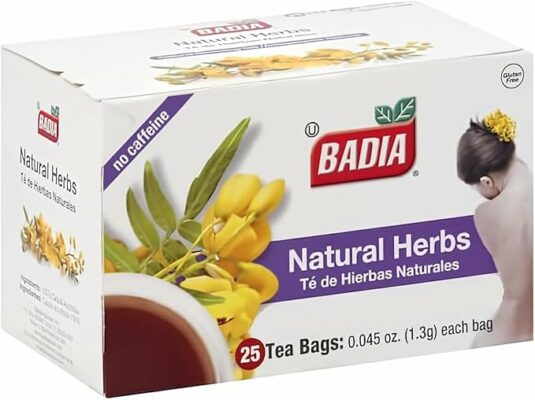 Badia Natural Herbs Tea 25 Tea Bags Herbal Blend