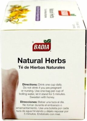 Badia Natural Herbs Tea 25 Tea Bags Herbal Blend