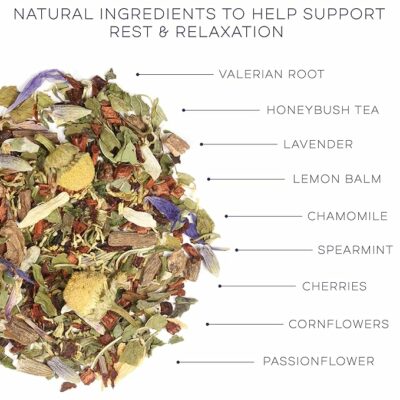 Dreamy Night Sleep Tea 18 Tea Bags Sleepytime Calming Tea Herbal Blend