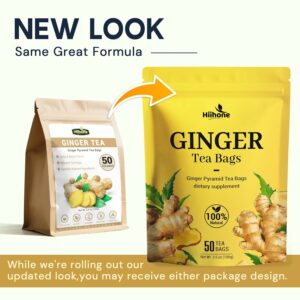 Ginger Root Herbal Tea Caffeine Free 50 Tea Bags