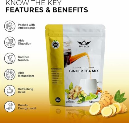 Ginger Turmeric Supplements Green Tea Powder
