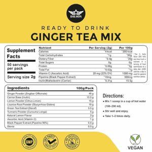 Ginger Turmeric Supplements Green Tea Powder
