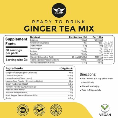 Ginger Turmeric Supplements Green Tea Powder