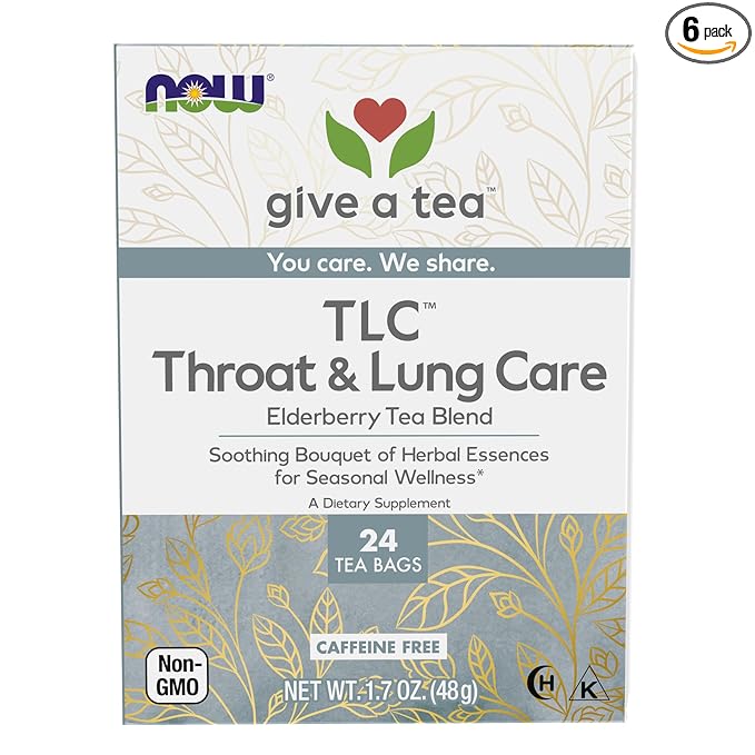 Give A Tea TLC Throat & Lung Care Elderberry Tea Blend Kosher Halal 24 Teabags