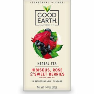 Good Earth Sensorials Hibiscus Rose & Sweet Berries Herbal Tea 15 Teabags