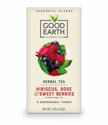 Good Earth Sensorials Hibiscus Rose & Sweet Berries Herbal Tea 15 Teabags