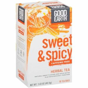 Good Earth Sweet & Spicy Caffeine Free Herbal Tea 18 Tea Bags