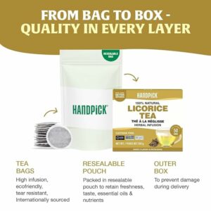 HANDPICK Licorice Root Tea Bags 50 Count