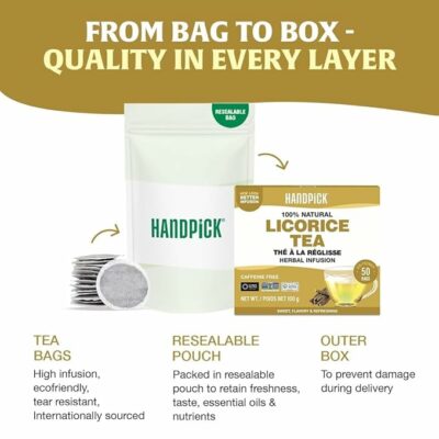 HANDPICK Licorice Root Tea Bags 50 Count