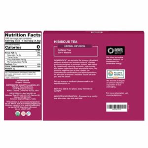 HANDPICK Organic Hibiscus Tea Bags 100 Tea Bags