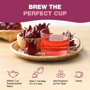 HANDPICK Organic Hibiscus Tea Bags 100 Tea Bags