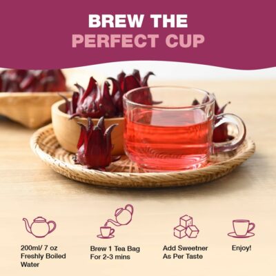 HANDPICK Organic Hibiscus Tea Bags 100 Tea Bags