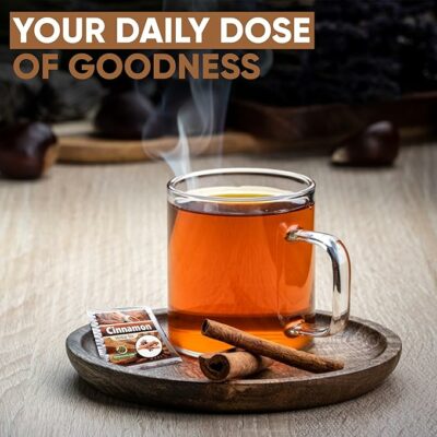 HERBOGANIC Cinnamon Herbal Tea Digestion Support and Immune Boost 20 Tea Bags