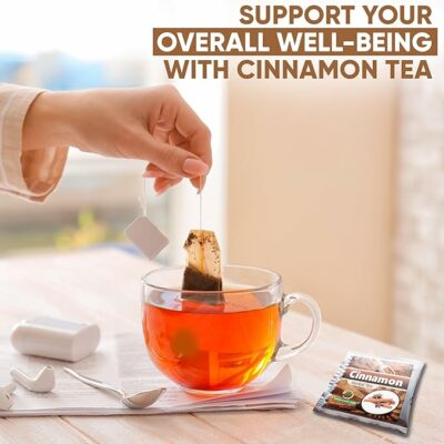 HERBOGANIC Cinnamon Herbal Tea Digestion Support and Immune Boost 20 Tea Bags