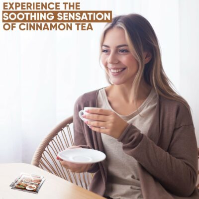 HERBOGANIC Cinnamon Herbal Tea Digestion Support and Immune Boost 20 Tea Bags