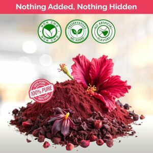 Hibiscus Powder 8 oz Dried Hibiscus Flower Powder Herbal Tea