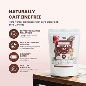Hibiscus Tea Bags 100 count Hibiscus Tea with Ginger Cinnamon and Cloves