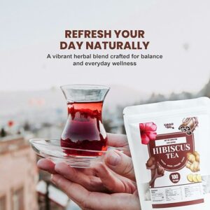 Hibiscus Tea Bags 100 count Hibiscus Tea with Ginger Cinnamon and Cloves