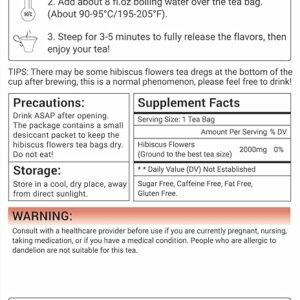 Hibiscus Tea Bags Hibiscus Flower Herbal Tea 50 Teabags