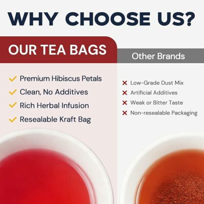 Hibiscus Tea Bags Hibiscus Flower Herbal Tea 50 Teabags