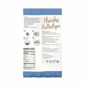 Homcha USDA Organic Butterfly Pea Flower Tea Bags 30 Herbal Tea Bags