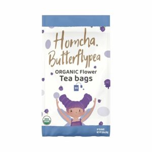 Homcha USDA Organic Butterfly Pea Flower Tea Bags 30 Herbal Tea Bags