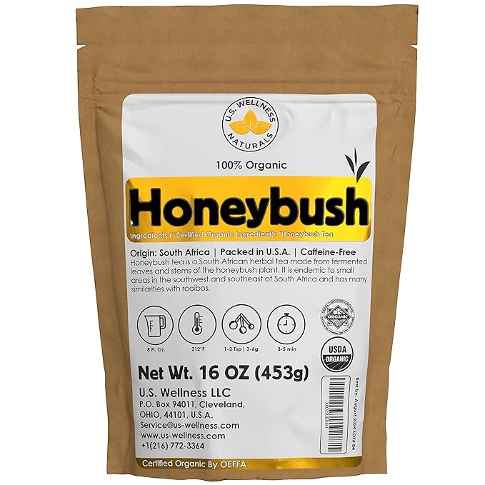 Honeybush Tea 1LB 16O 100% CERTIFIED Organic Loose Leaf