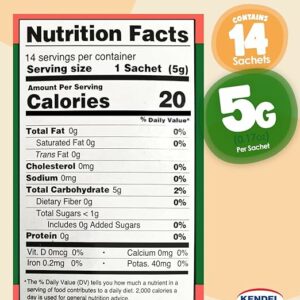 Kendel Instant Ginger Turmeric Tea Unsweetened Real Ginger Powder Drink 14 Sachets