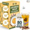 LeafLea 80 Licorice Root Tea Bags Pure Licorice Spice Tea