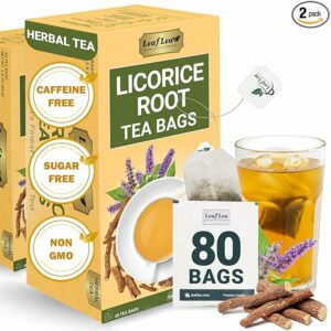 LeafLea 80 Licorice Root Tea Bags Pure Licorice Spice Tea