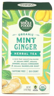 Organic Mint Ginger Herbal Tea 20 Tea Bags