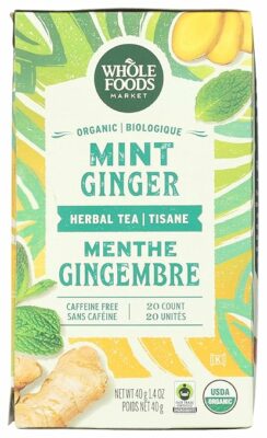 Organic Mint Ginger Herbal Tea 20 Tea Bags