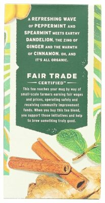 Organic Mint Ginger Herbal Tea 20 Tea Bags