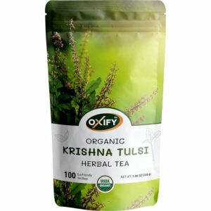 Oxify Organic Krishna Tulsi Herbal Tea 100 Eco Friendly Tea Bag