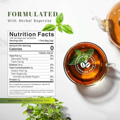 Oxify Organic Krishna Tulsi Herbal Tea 100 Eco Friendly Tea Bag