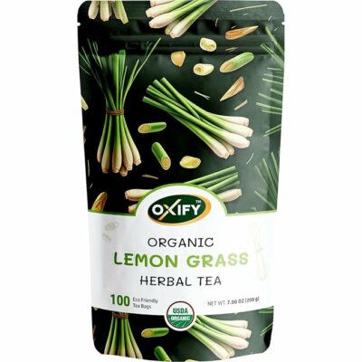 Oxify Organic Lemongrass Herbal Tea 100 Eco Friendly Tea Bags