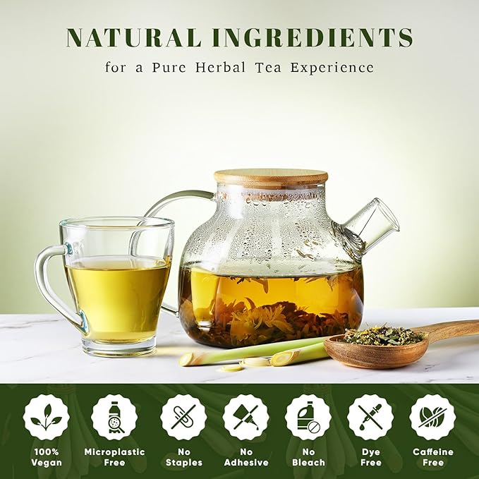 Oxify Organic Lemongrass Herbal Tea 100 Eco Friendly Tea Bags