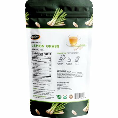 Oxify Organic Lemongrass Herbal Tea 100 Eco Friendly Tea Bags