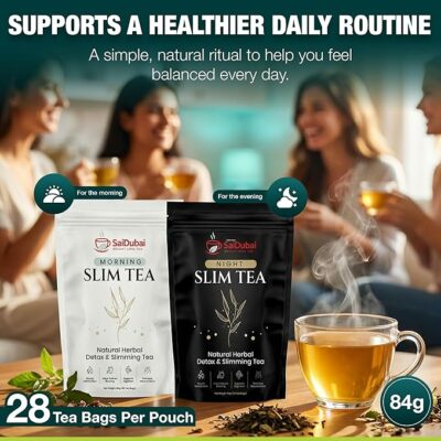 Premium Detox Tea Kit Herbal Slim Tea Duo 28 Morning Vitality Bags