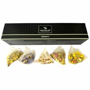 Pure And Easy Tea Serenity Herbal Tea Flight Sampler 15 Count Whole Leaf Caffeine Free