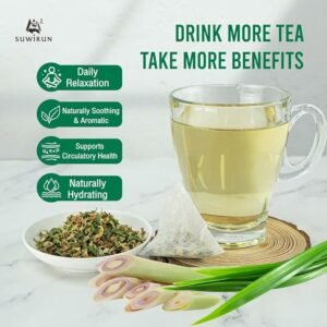 Suwirun Organic Lemongrass & Pandan Tea 25 Bags Product of Thailand