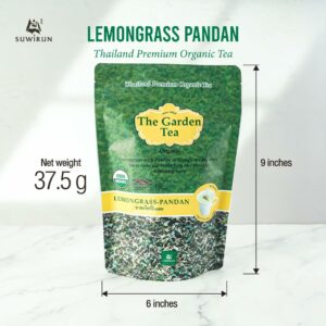 Suwirun Organic Lemongrass & Pandan Tea 25 Bags Product of Thailand