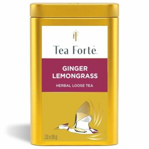 Tea Forte Ginger Lemongrass Premium Loose Leaf Herbal Tea Canister