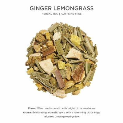 Tea Forte Ginger Lemongrass Premium Loose Leaf Herbal Tea Canister