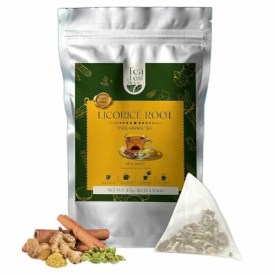 Tealeaf & Co Licorice Root Tea Blended with Organic Spices Pure Herbal Tea Bags